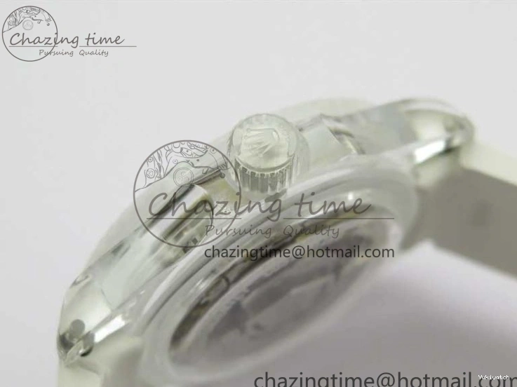 Dial Strap White Green Submariner on VR3135 3AF Transparent Best Phantomlab Edition Rubber 0217